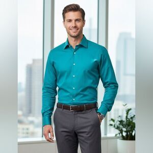 Take 50% OFF- Stafford Performance Long-sleeved Men’s Dress Shirt, Size-15